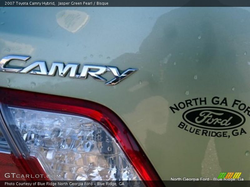 Jasper Green Pearl / Bisque 2007 Toyota Camry Hybrid