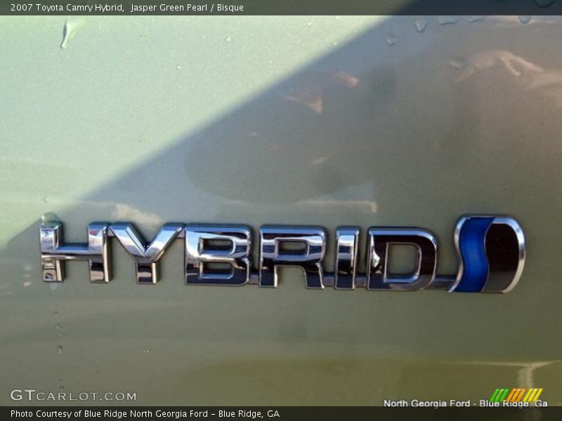 Jasper Green Pearl / Bisque 2007 Toyota Camry Hybrid