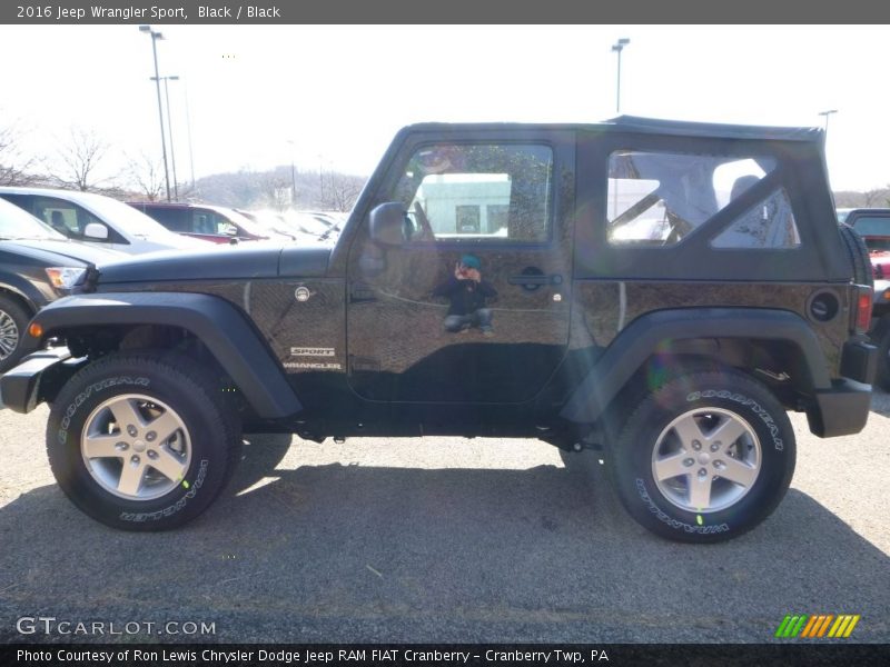 Black / Black 2016 Jeep Wrangler Sport