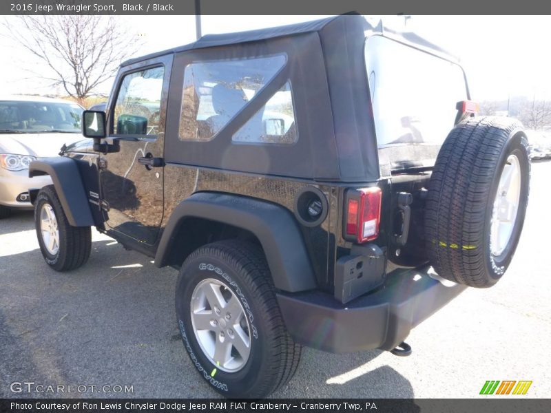 Black / Black 2016 Jeep Wrangler Sport