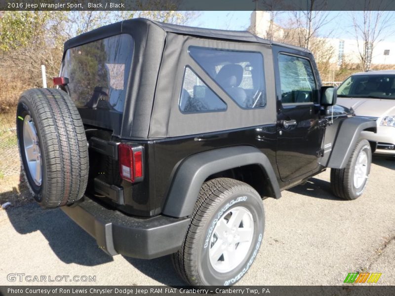 Black / Black 2016 Jeep Wrangler Sport