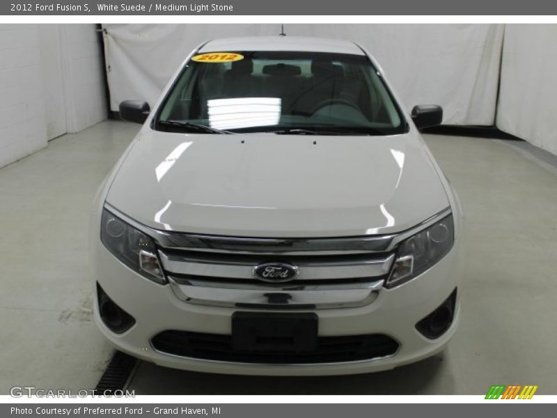 White Suede / Medium Light Stone 2012 Ford Fusion S