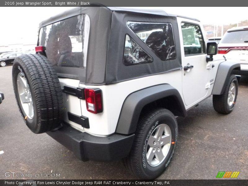 Bright White / Black 2016 Jeep Wrangler Sport