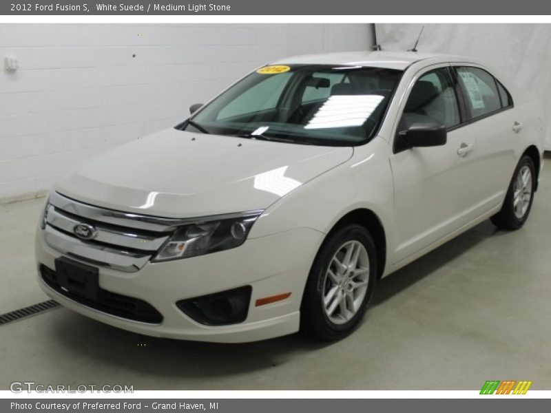 White Suede / Medium Light Stone 2012 Ford Fusion S