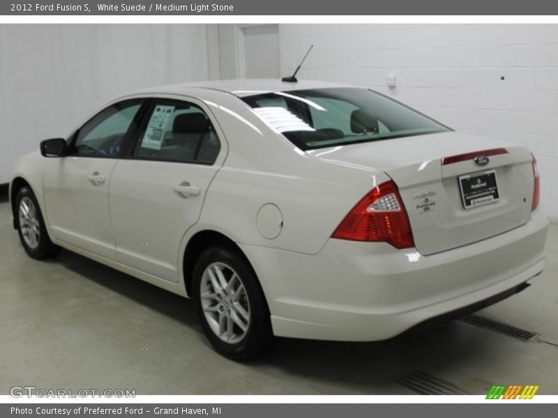 White Suede / Medium Light Stone 2012 Ford Fusion S