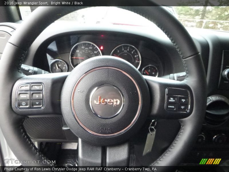 Bright White / Black 2016 Jeep Wrangler Sport
