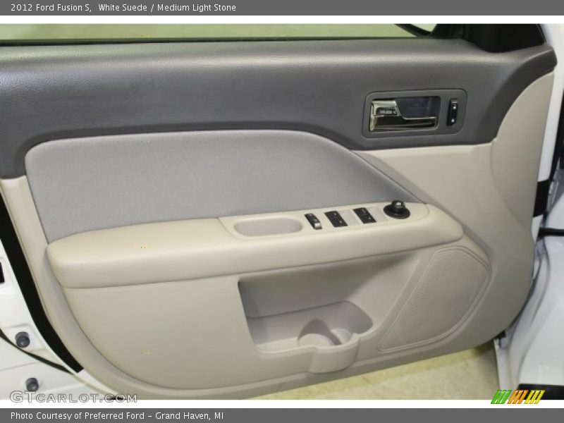 White Suede / Medium Light Stone 2012 Ford Fusion S