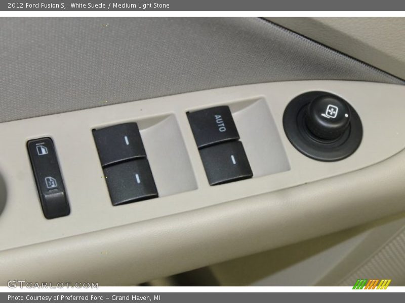 White Suede / Medium Light Stone 2012 Ford Fusion S