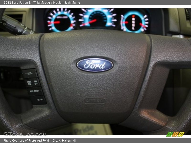 White Suede / Medium Light Stone 2012 Ford Fusion S