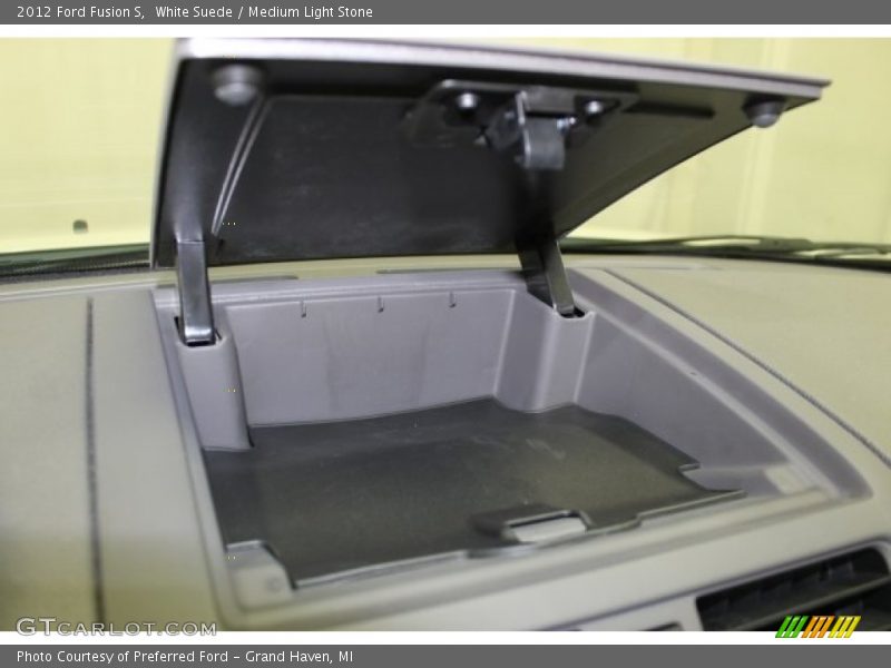 White Suede / Medium Light Stone 2012 Ford Fusion S