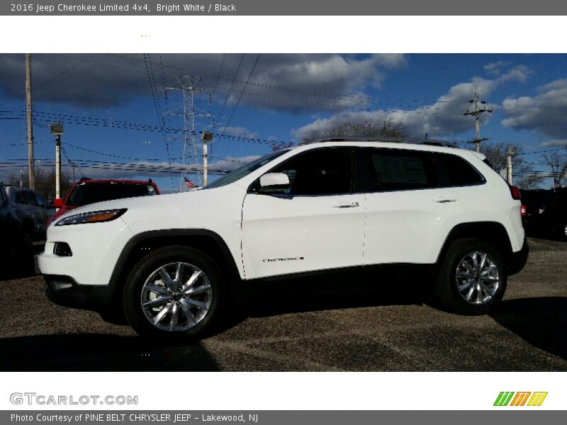 Bright White / Black 2016 Jeep Cherokee Limited 4x4