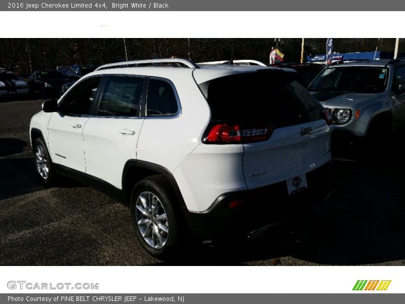 Bright White / Black 2016 Jeep Cherokee Limited 4x4