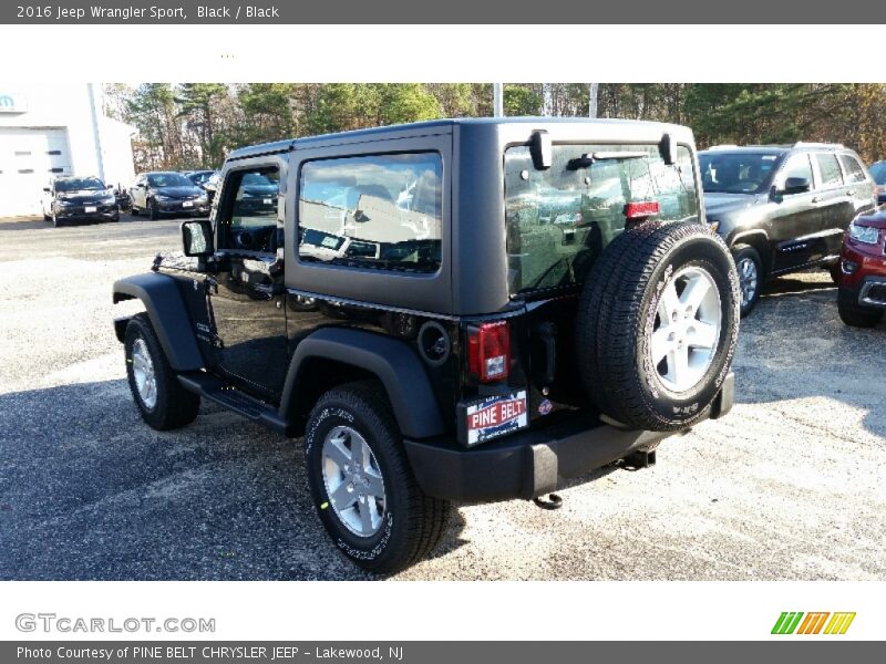 Black / Black 2016 Jeep Wrangler Sport