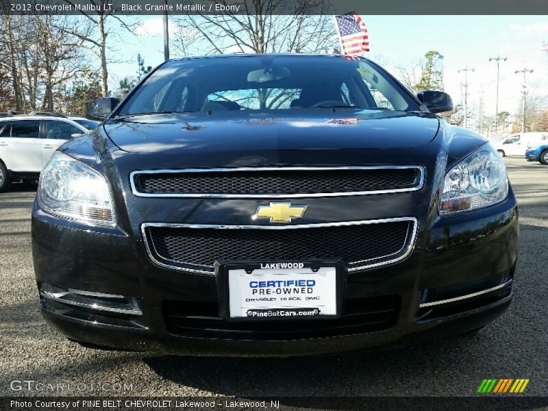 Black Granite Metallic / Ebony 2012 Chevrolet Malibu LT
