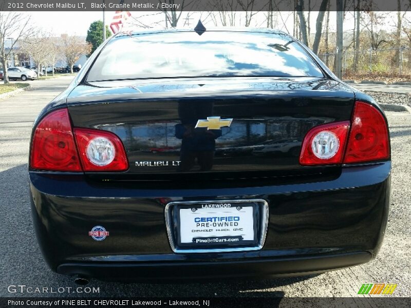 Black Granite Metallic / Ebony 2012 Chevrolet Malibu LT