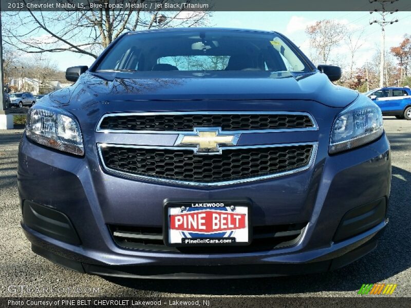 Blue Topaz Metallic / Jet Black/Titanium 2013 Chevrolet Malibu LS