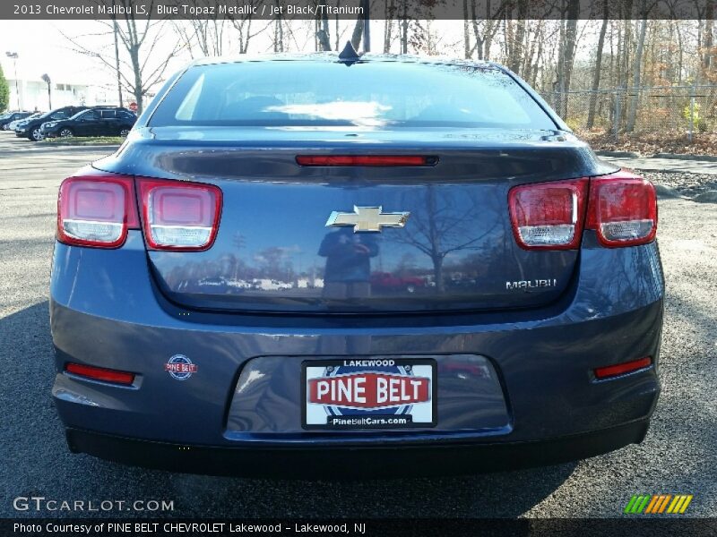 Blue Topaz Metallic / Jet Black/Titanium 2013 Chevrolet Malibu LS