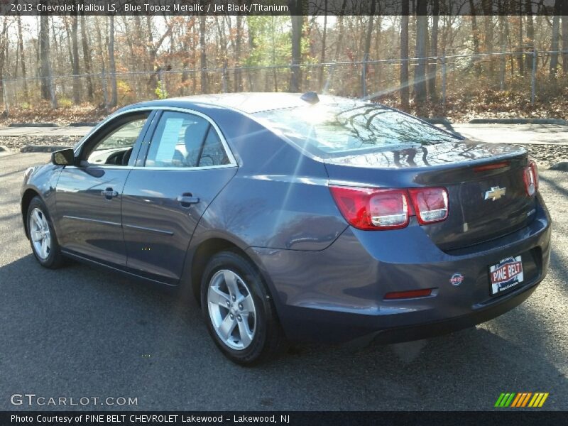 Blue Topaz Metallic / Jet Black/Titanium 2013 Chevrolet Malibu LS