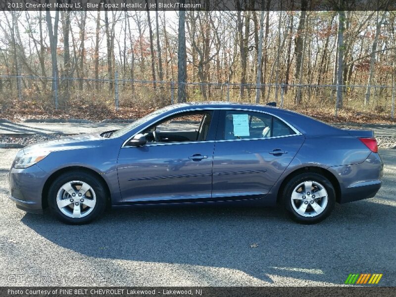 Blue Topaz Metallic / Jet Black/Titanium 2013 Chevrolet Malibu LS