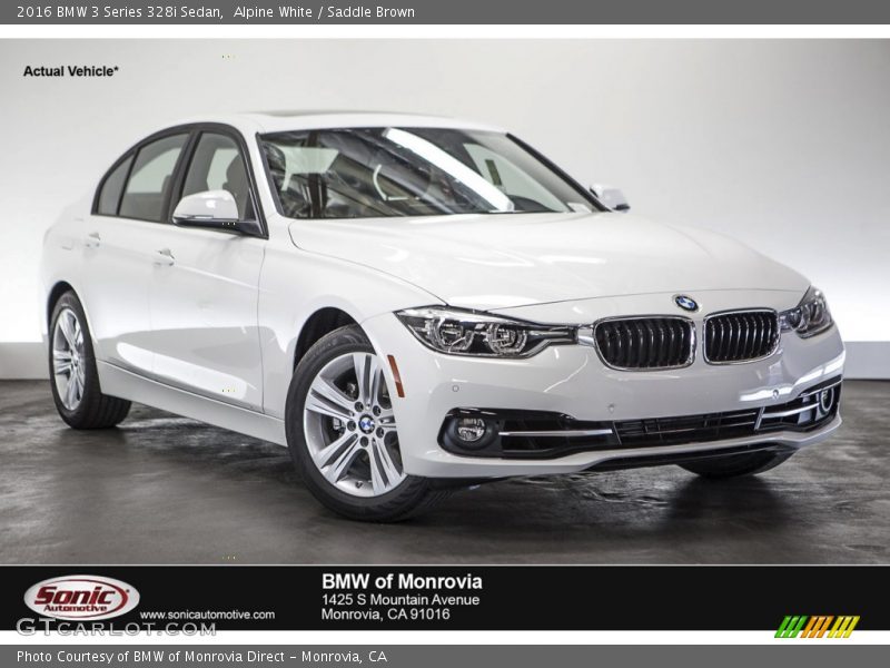 Alpine White / Saddle Brown 2016 BMW 3 Series 328i Sedan