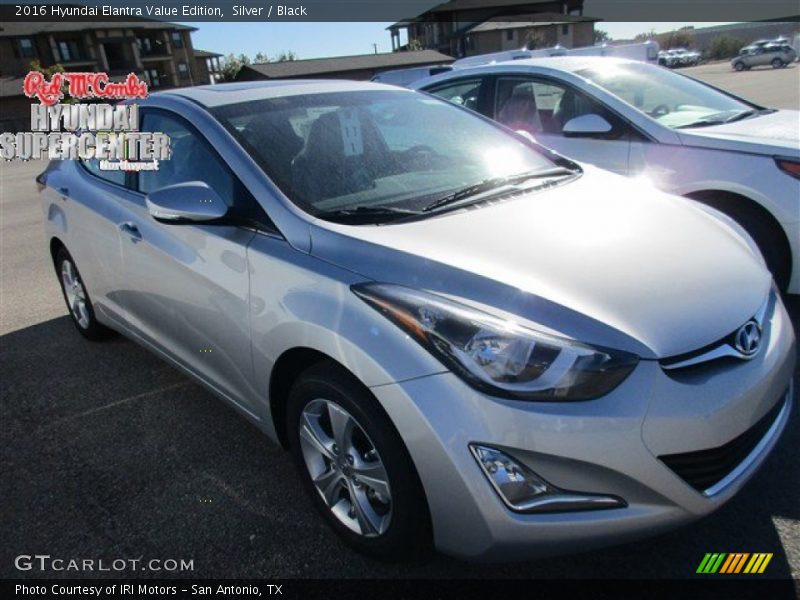 Silver / Black 2016 Hyundai Elantra Value Edition