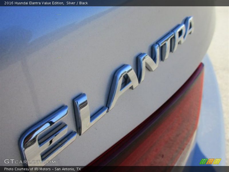 Silver / Black 2016 Hyundai Elantra Value Edition