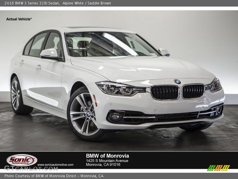 Alpine White / Saddle Brown 2016 BMW 3 Series 328i Sedan