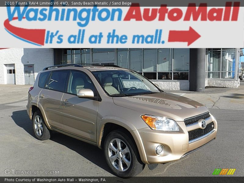 Sandy Beach Metallic / Sand Beige 2010 Toyota RAV4 Limited V6 4WD