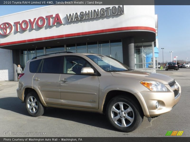 Sandy Beach Metallic / Sand Beige 2010 Toyota RAV4 Limited V6 4WD