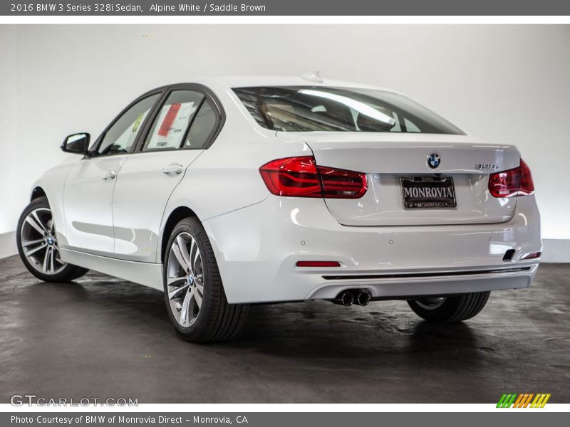 Alpine White / Saddle Brown 2016 BMW 3 Series 328i Sedan