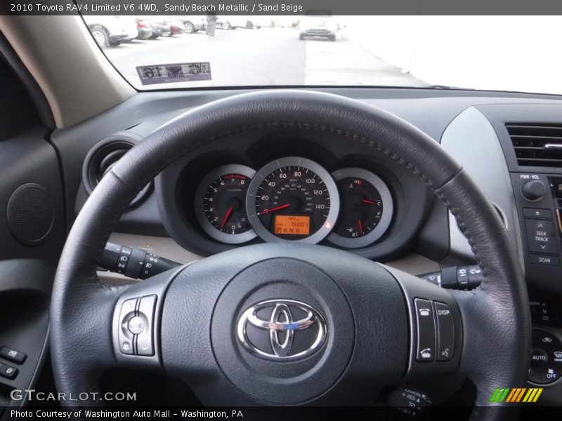 Sandy Beach Metallic / Sand Beige 2010 Toyota RAV4 Limited V6 4WD