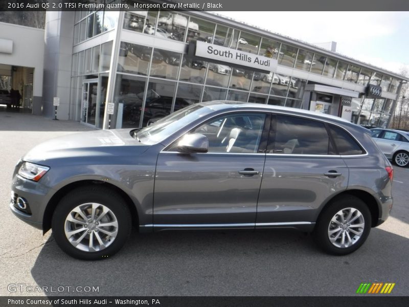 Monsoon Gray Metallic / Black 2016 Audi Q5 2.0 TFSI Premium quattro