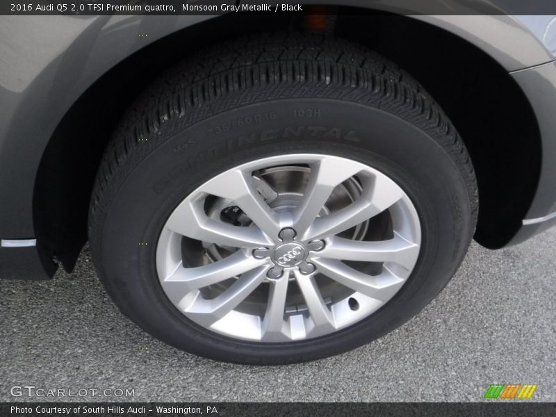 Monsoon Gray Metallic / Black 2016 Audi Q5 2.0 TFSI Premium quattro
