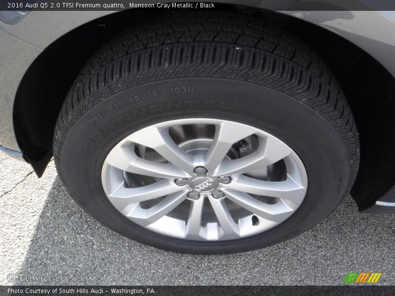 Monsoon Gray Metallic / Black 2016 Audi Q5 2.0 TFSI Premium quattro