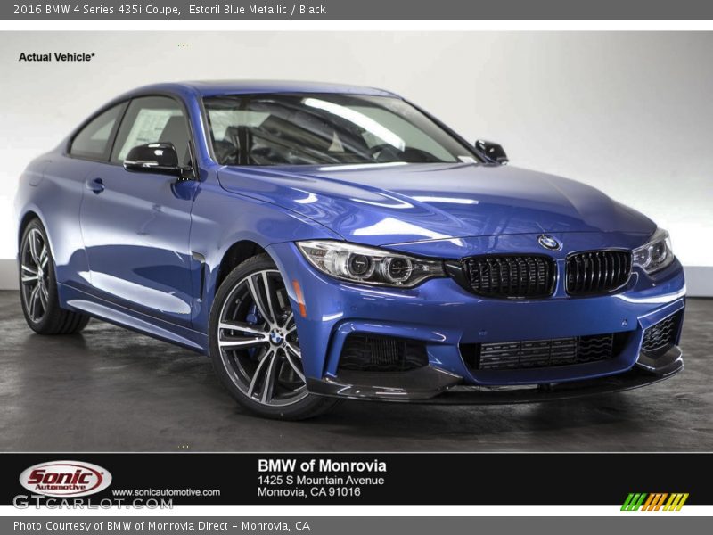 Estoril Blue Metallic / Black 2016 BMW 4 Series 435i Coupe
