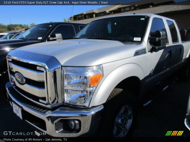 Ingot Silver Metallic / Steel 2016 Ford F350 Super Duty XLT Crew Cab 4x4