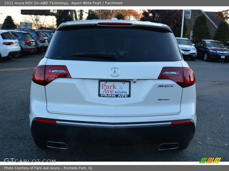 Aspen White Pearl / Parchment 2013 Acura MDX SH-AWD Technology