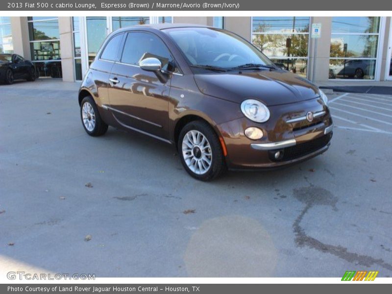 Espresso (Brown) / Marrone/Avorio (Brown/Ivory) 2013 Fiat 500 c cabrio Lounge