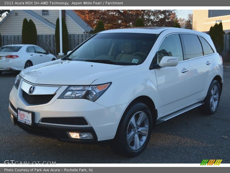 Aspen White Pearl / Parchment 2013 Acura MDX SH-AWD Technology