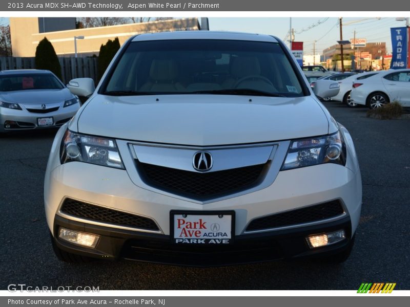 Aspen White Pearl / Parchment 2013 Acura MDX SH-AWD Technology