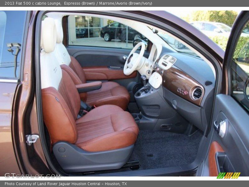 Espresso (Brown) / Marrone/Avorio (Brown/Ivory) 2013 Fiat 500 c cabrio Lounge