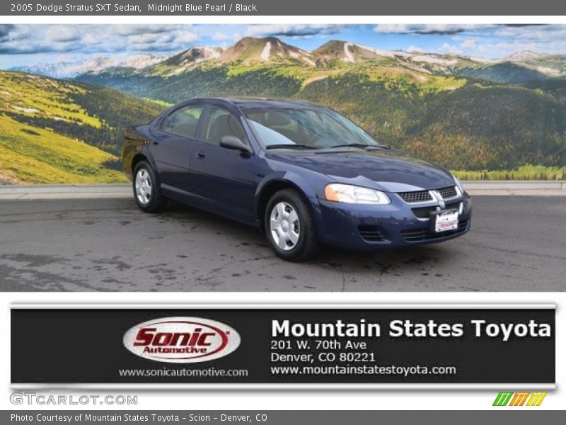 Midnight Blue Pearl / Black 2005 Dodge Stratus SXT Sedan