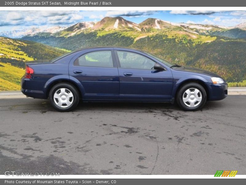 Midnight Blue Pearl / Black 2005 Dodge Stratus SXT Sedan