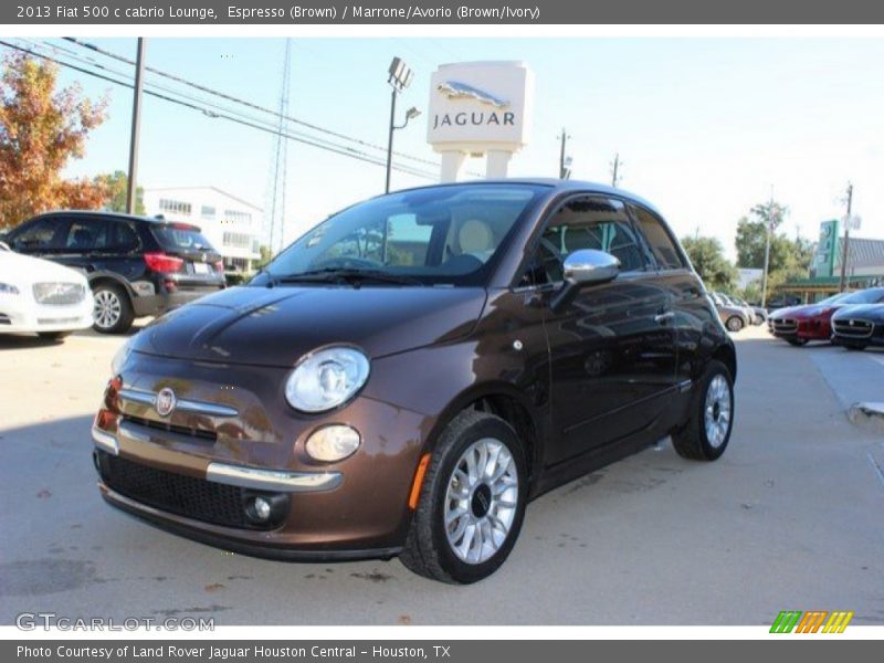 Espresso (Brown) / Marrone/Avorio (Brown/Ivory) 2013 Fiat 500 c cabrio Lounge