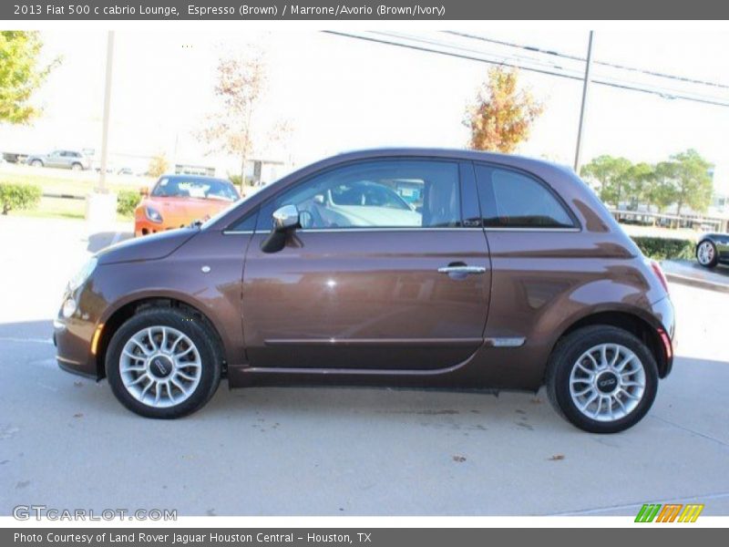 Espresso (Brown) / Marrone/Avorio (Brown/Ivory) 2013 Fiat 500 c cabrio Lounge