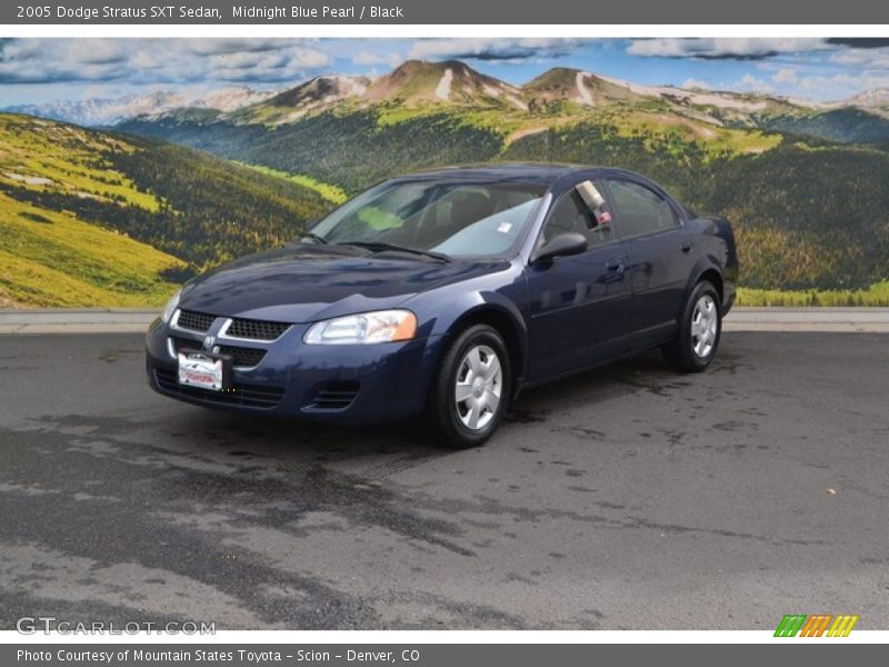 Midnight Blue Pearl / Black 2005 Dodge Stratus SXT Sedan