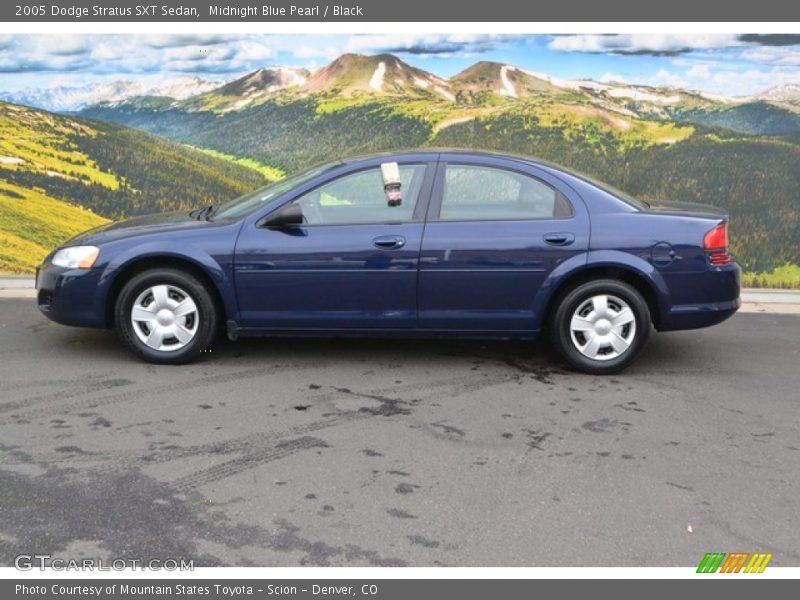 Midnight Blue Pearl / Black 2005 Dodge Stratus SXT Sedan
