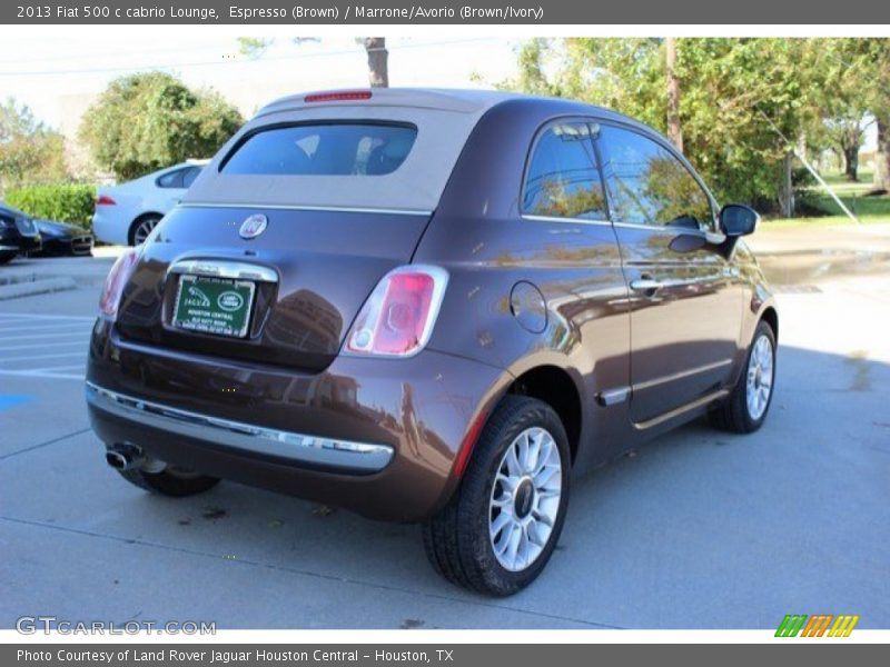 Espresso (Brown) / Marrone/Avorio (Brown/Ivory) 2013 Fiat 500 c cabrio Lounge