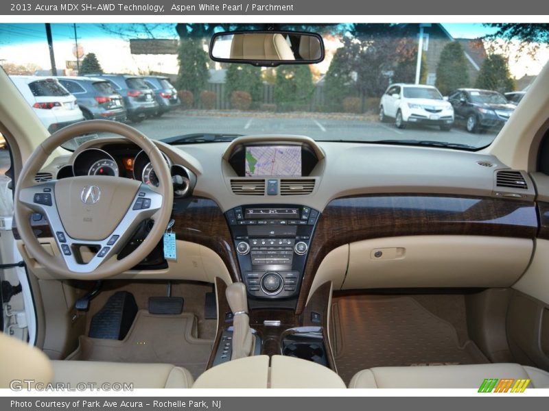 Aspen White Pearl / Parchment 2013 Acura MDX SH-AWD Technology