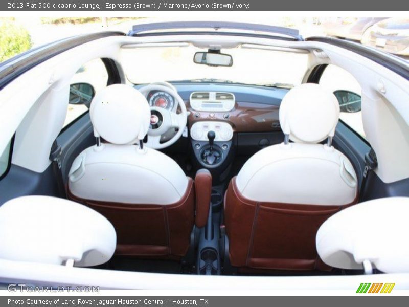 Espresso (Brown) / Marrone/Avorio (Brown/Ivory) 2013 Fiat 500 c cabrio Lounge